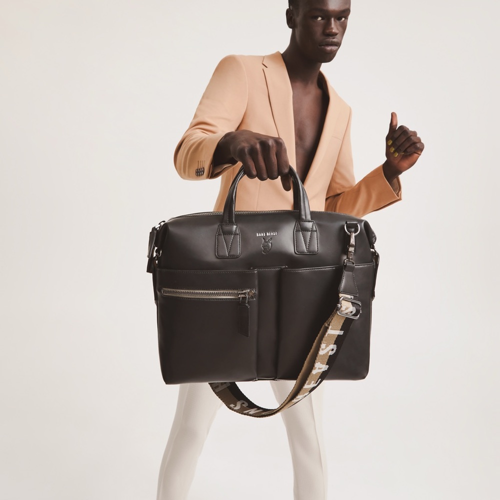 Sans Beast x Brave GentleMan Navigator Business Bag in Noir